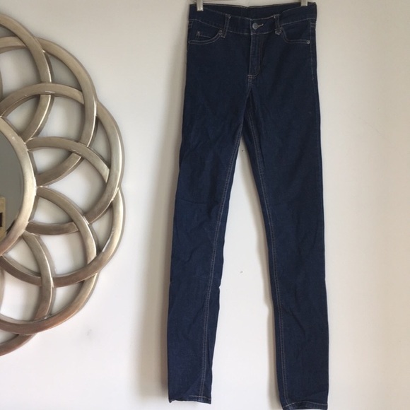 High Waisted Cheap Monday Dark Wash Jeans Size 25 - Picture 2 of 5